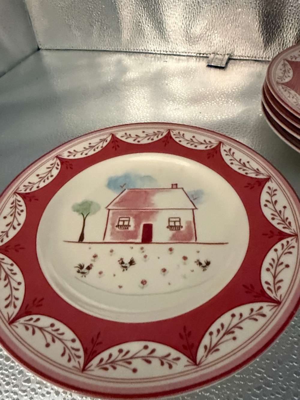 Vintage Johnson Brothers “Farmyard Chic” Salad Plates in a Farmyard pattern - Picture 12 of 16